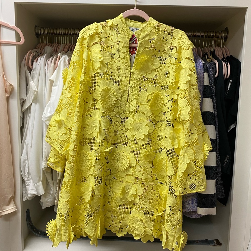 La Vie Style House Sunny 60’s Lace Mini Caftan